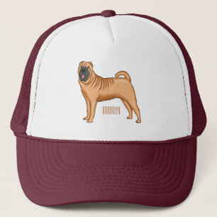 Chinese Shar-Pei cartoon illustratie Trucker Pet