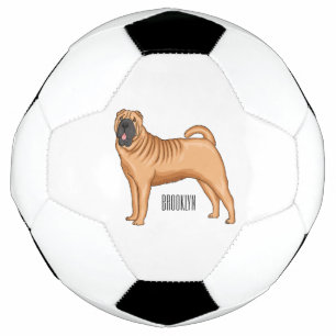 Chinese Shar-Pei cartoon illustratie Voetbal