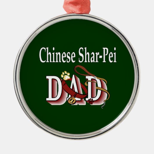 Chinese Shar-Pei DAD Metalen Ornament (Voorkant)