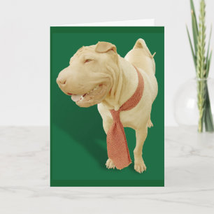CHINESE SHAR PEI DOG BIRTHDAY KAART VOOR HAAR OF H