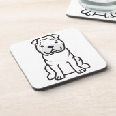 Chinese Shar-Pei Dog Cartoon Onderzetter (Linkerzijde)