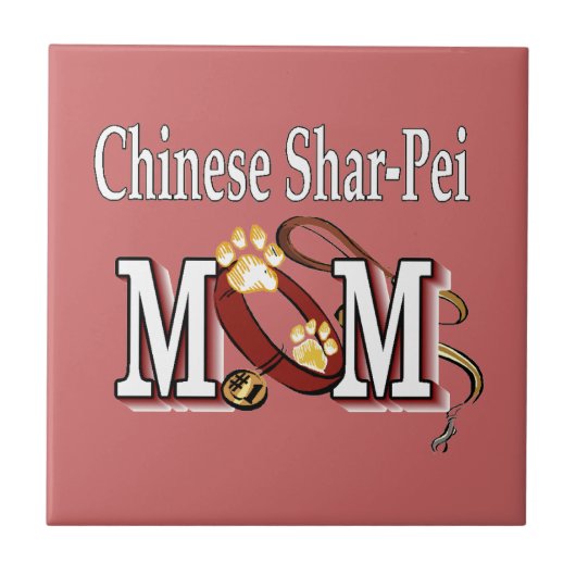 Chinese Shar-Pei Dog mama Tegeltje (Voorkant)
