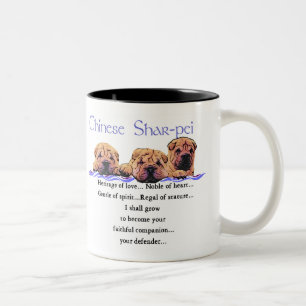 Chinese Shar-pei Gifts Tweekleurige Koffiemok