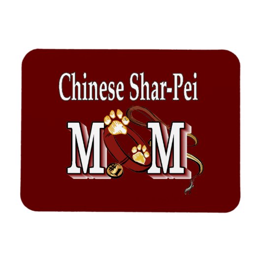 Chinese Shar-Pei Hond Moeder Magneet (Horizontaal)