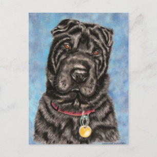Chinese Shar-Pei Hondenkunst - Tia Briefkaart