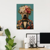 Chinese Shar Pei In Suit Poster, Shar Pei Poster (Thuiskantoor)