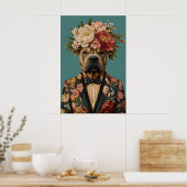 Chinese Shar Pei In Suit Poster, Shar Pei Poster (Keuken)