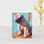 Chinese shar-Pei Kaart (Gele Bloem)