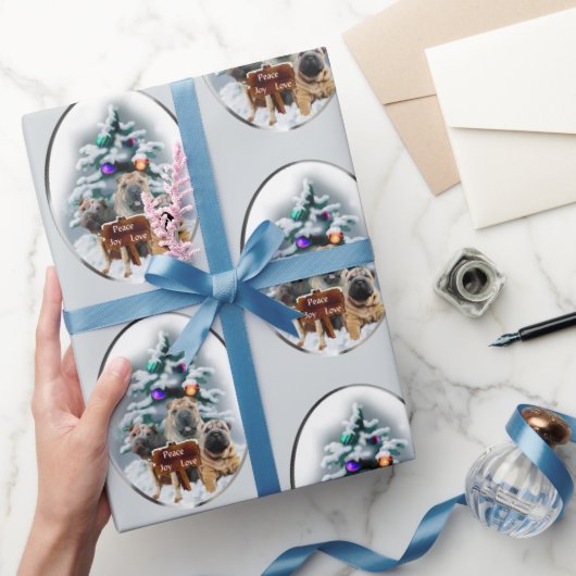 Chinese Shar-Pei Kerstmis Cadeaupapier (Geschenken)