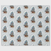 Chinese Shar-Pei Kerstmis Cadeaupapier (Vlak)
