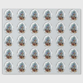 Chinese Shar-Pei Kerstmis Cadeaupapier (Vlak)