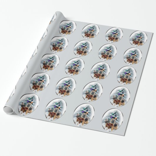 Chinese Shar-Pei Kerstmis Cadeaupapier (Uitgerold)