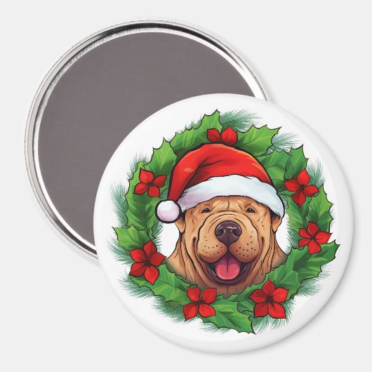 Chinese Shar-Pei Krans Magneet (Voorkant / Achterkant)