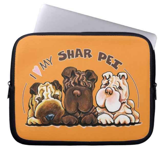 Chinese Shar Pei Lover Laptop Sleeve (Voorkant)
