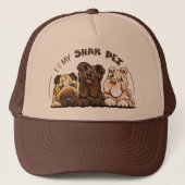 Chinese Shar Pei Lover Trucker Pet (Voorkant)
