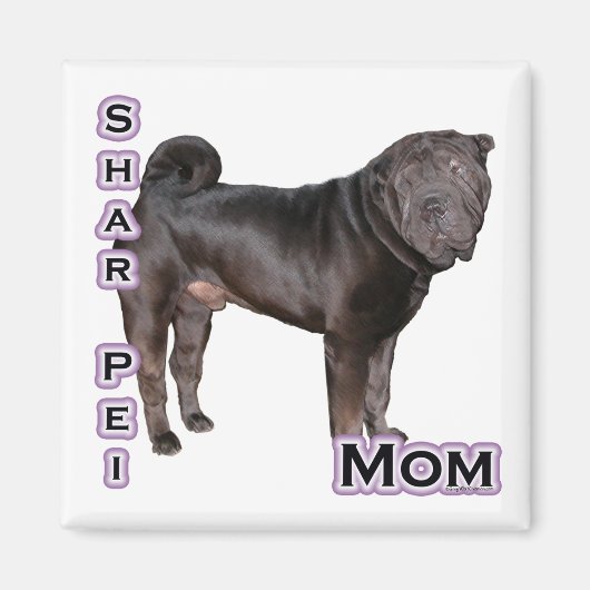Chinese Shar-Pei Moeder 4 - Magneet (Voorkant)
