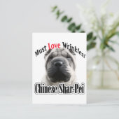 Chinese Shar-Pei moet van rimpels houden Briefkaart (Staand voorkant)