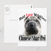 Chinese Shar-Pei moet van rimpels houden Briefkaart (Voorkant / Achterkant)