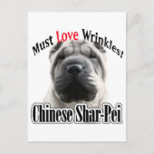 Chinese Shar-Pei moet van rimpels houden Briefkaart (Voorkant)
