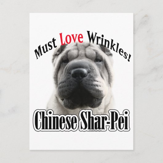 Chinese Shar-Pei moet van rimpels houden Briefkaart (Voorkant)