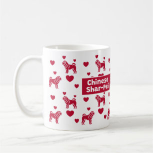 Chinese Shar-Pei Mok met rode harten