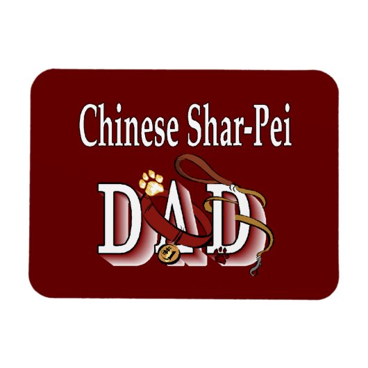 Chinese Shar-Pei papa Magneet (Horizontaal)