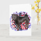 Chinese Shar-Pei Patriot Kaart (Gele Bloem)