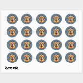Chinese Shar Pei ronde Stickers (Vel)
