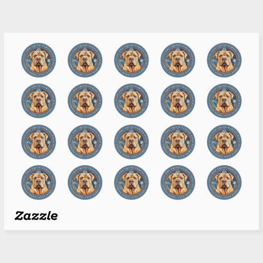 Chinese Shar Pei ronde Stickers (Vel)