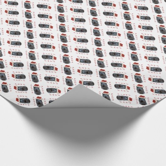 Chinese Shar-Pei Santa Paws Cadeaupapier (Hoek)