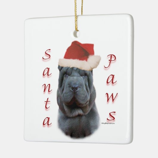 Chinese Shar-Pei Santa Paws Keramisch Ornament (Links)