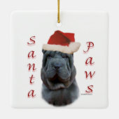 Chinese Shar-Pei Santa Paws Keramisch Ornament (Achterkant)
