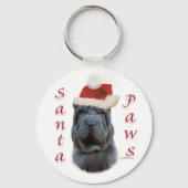 Chinese Shar-Pei Santa Paws Sleutelhanger (Achterkant)