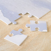 Chinese Shar-Pei Snowy Town Fountain Christmas Art Legpuzzel (Zijkant)