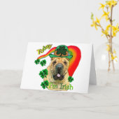 Chinese shar-Pei St. Pattys Kaart (Gele Bloem)