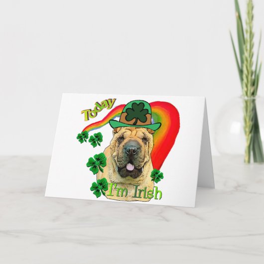 Chinese shar-Pei St. Pattys Kaart (Voorkant)