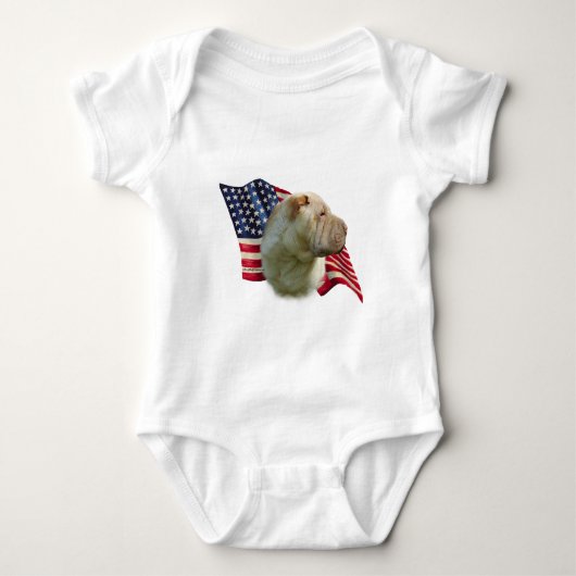 Chinese Shar-Pei vlag Romper (Voorkant)
