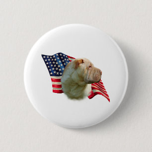 Chinese Shar-Pei vlag Ronde Button 5,7 Cm