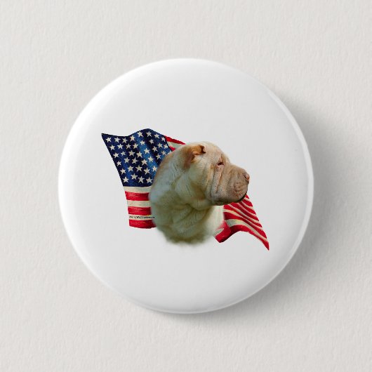 Chinese Shar-Pei vlag Ronde Button 5,7 Cm (Voorkant)