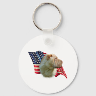 Chinese Shar-Pei vlag Sleutelhanger