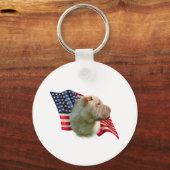 Chinese Shar-Pei vlag Sleutelhanger (Voorkant)