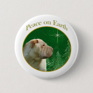 Chinese Shar-Pei vrede Ronde Button 5,7 Cm