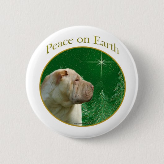 Chinese Shar-Pei vrede Ronde Button 5,7 Cm (Voorkant)