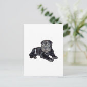 Chinese Shar Pei - zwarte puppy Briefkaart (Staand voorkant)