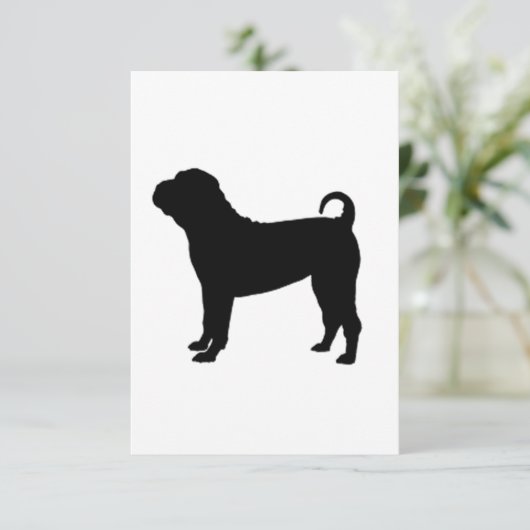 chinese shar silo black bedankkaart (Staand voorkant)