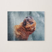 Chinese sharia-pei-hond tekenen legpuzzel (Horizontaal)