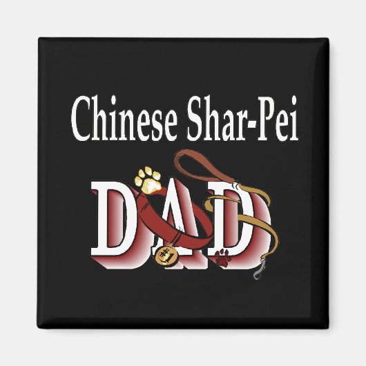 Chinese SharPei dad Magnet (Voorkant)