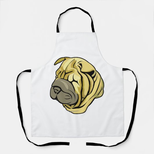 Chinese Sharpei Hond Bruin Shar Pei Schort (Voorkant)