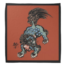  Chinese Shi Lion op Chinees Rood