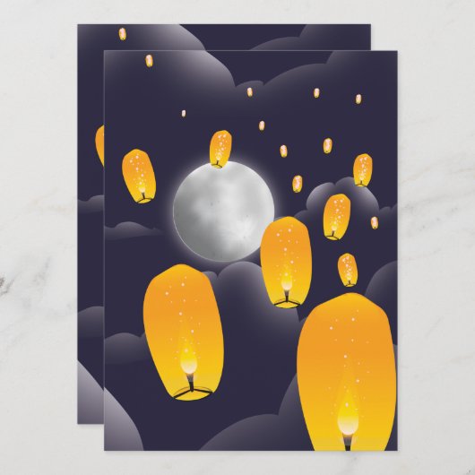 Chinese Sky Lantern (Voorkant / Achterkant)